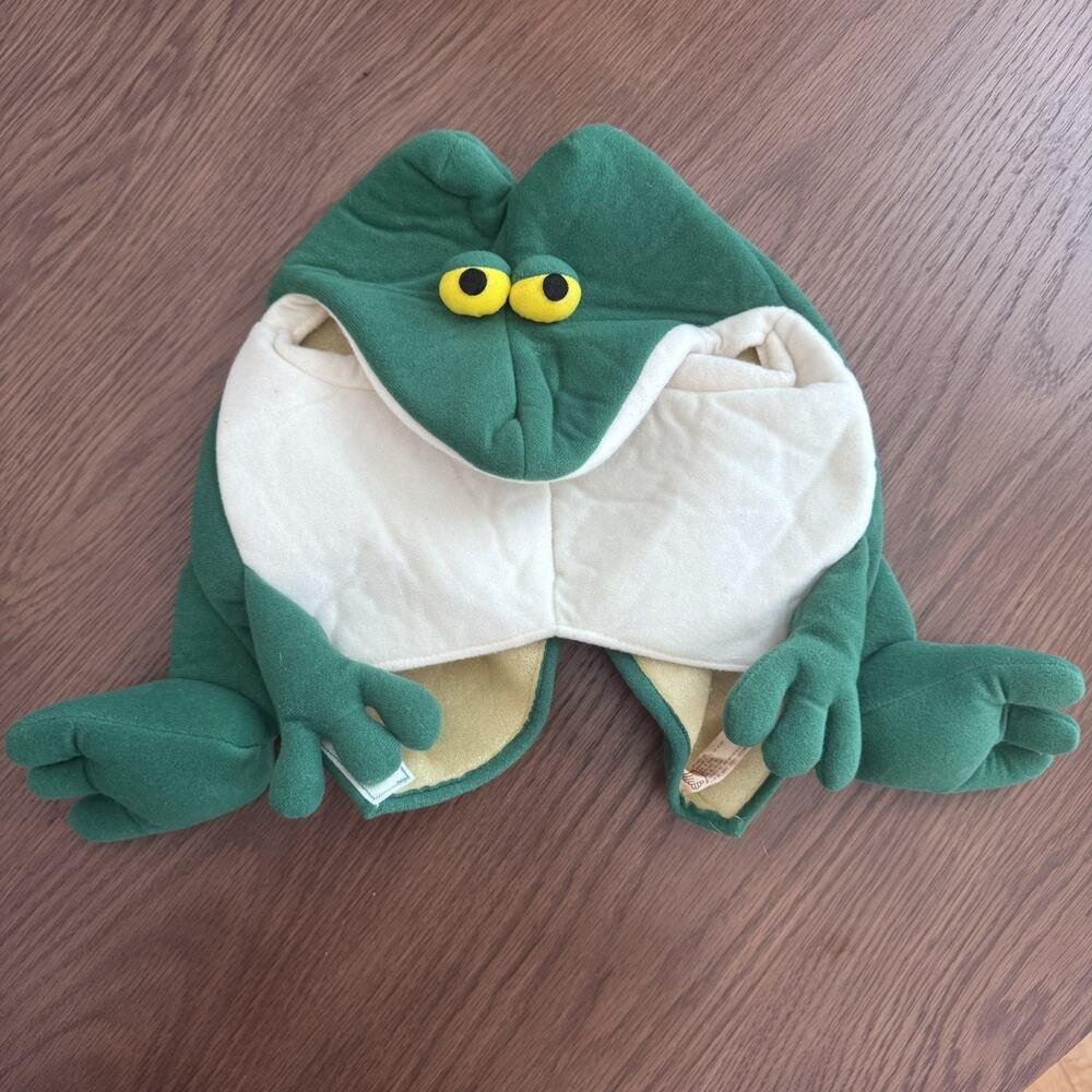 RARE Vtg Applause “Creepy Creature” Mask - Soft Foam / Plush Frog Full Face Hat